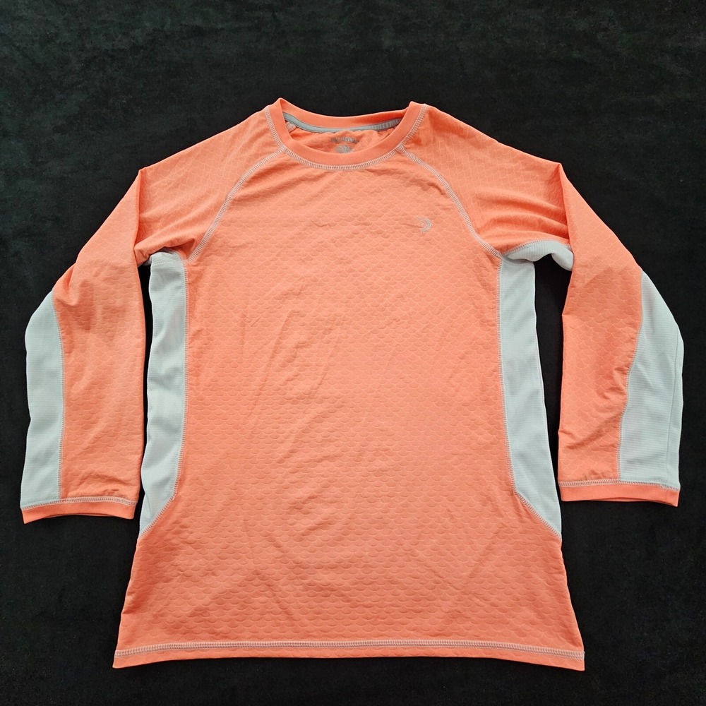 Reel Legends Keep-It-Cool Orange Long Sleeve Performance T-Shirt Women's L